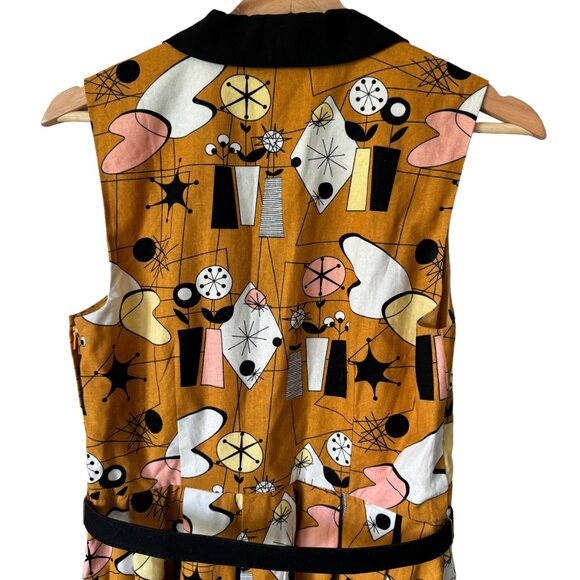 Modcloth x Dupenny Atomic Retro Brunch Dress Mid Mod Side Pockets Fit & Flare - Picture 6 of 16